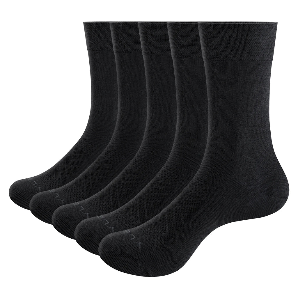 Men's Thin Cotton Dress Socks – Lightweight Formal & Casual Office Socks, 5-Pack (EU 37–46)