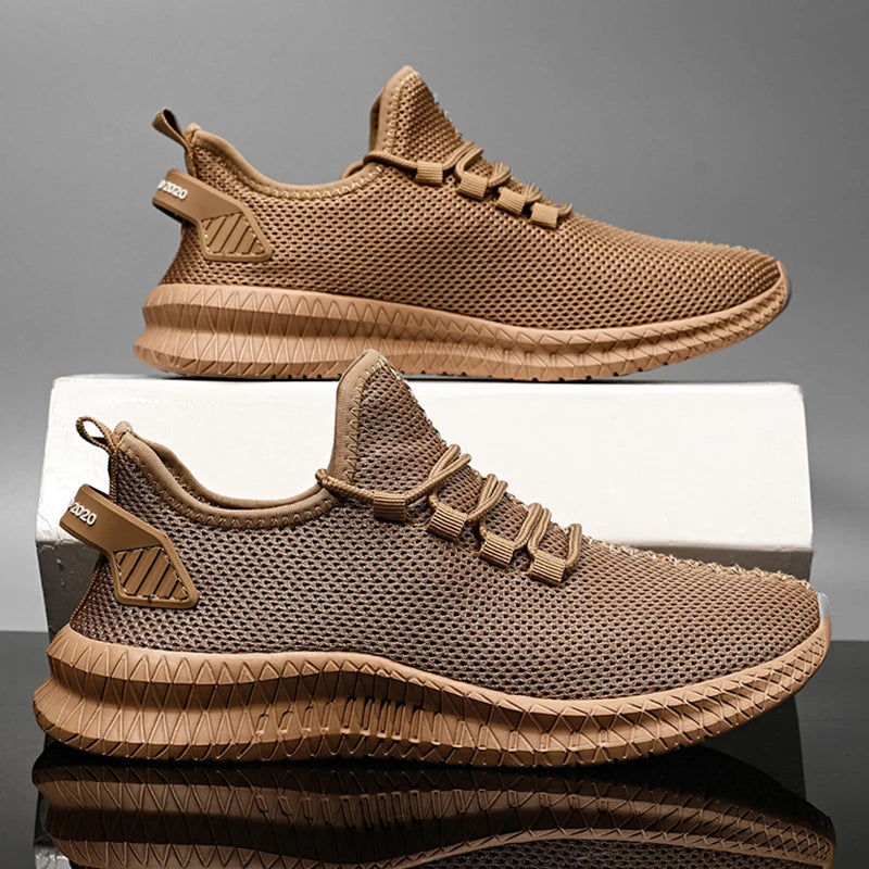 Breathable Platform Running Sneakers for Men – Lightweight Flexible Anti-Slip Casual Shoes
