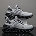 Men's Mesh Lace-Up Casual Sports Shoes with Thick Sole – Comfortable All-Season Fashion Sneakers