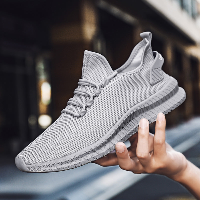 Breathable Platform Running Sneakers for Men – Lightweight Flexible Anti-Slip Casual Shoes