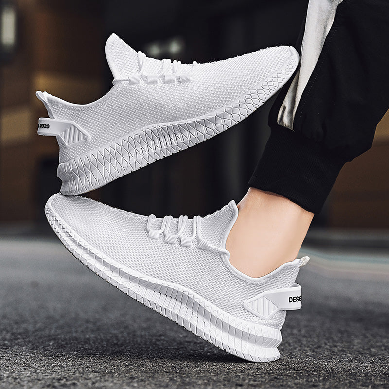 Breathable Platform Running Sneakers for Men – Lightweight Flexible Anti-Slip Casual Shoes