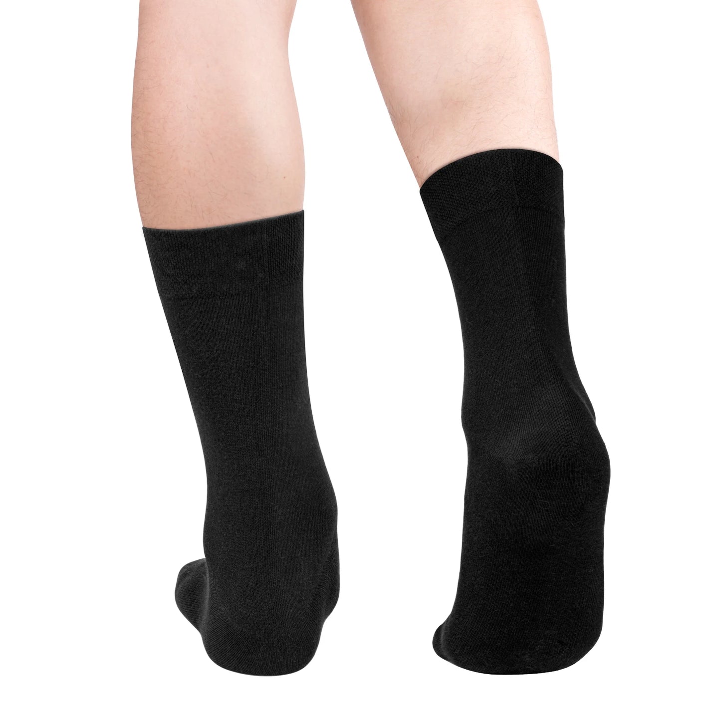 YUEDGE Men Breathable Thin Lightweight Cotton Casual Formal Office Business Dress Socks For Size 37-46 EU(5 Pairs/Pack)