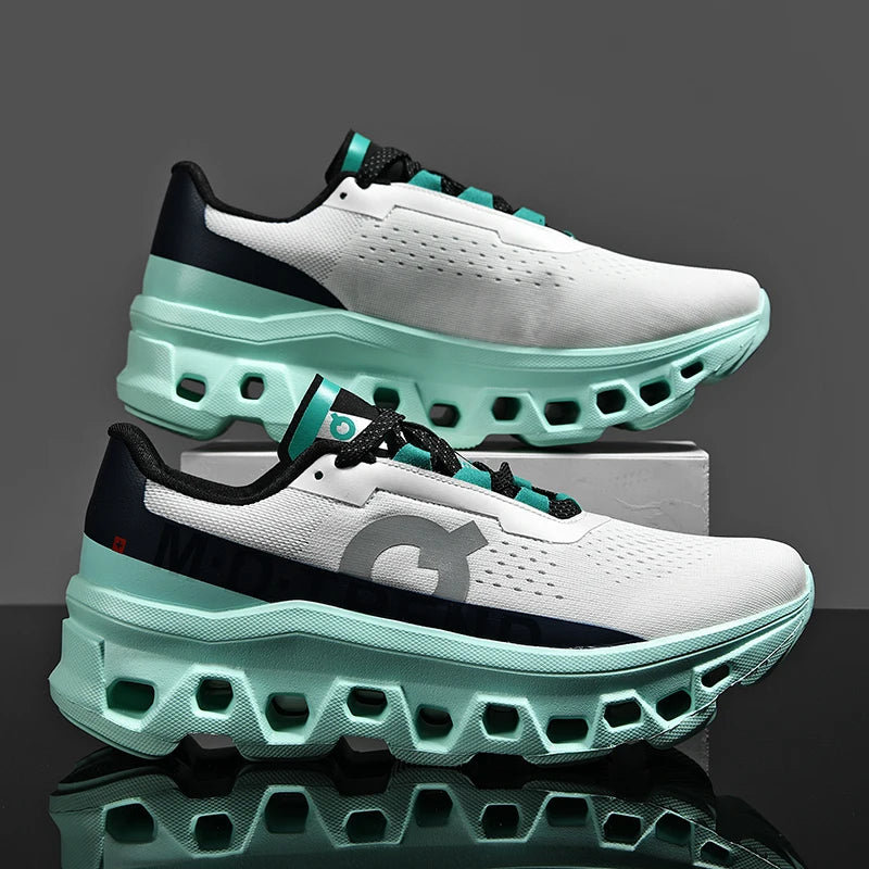 Men's Breathable Mesh Casual Sneakers – Lightweight Lace-Up Walking and Running Shoes