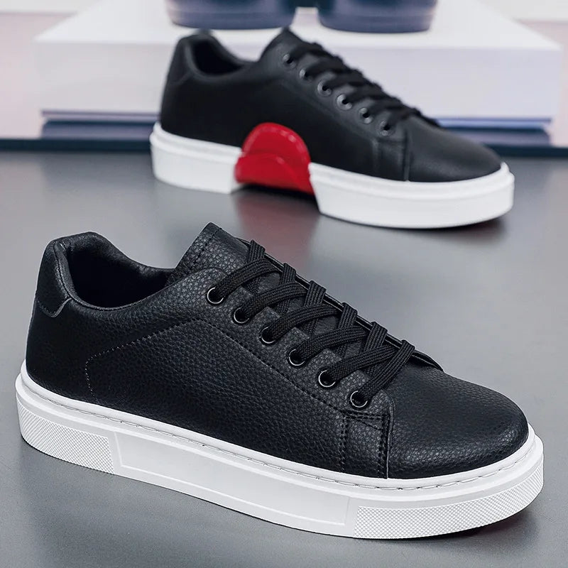 New Fashionable Personalized Men's Casual Board Shoes Versatile Flat White Shoes Men's Flat Shoes