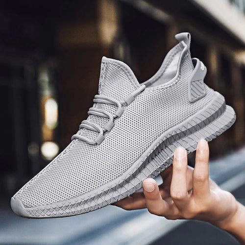 Breathable Platform Running Sneakers for Men – Lightweight Flexible Anti-Slip Casual Shoes