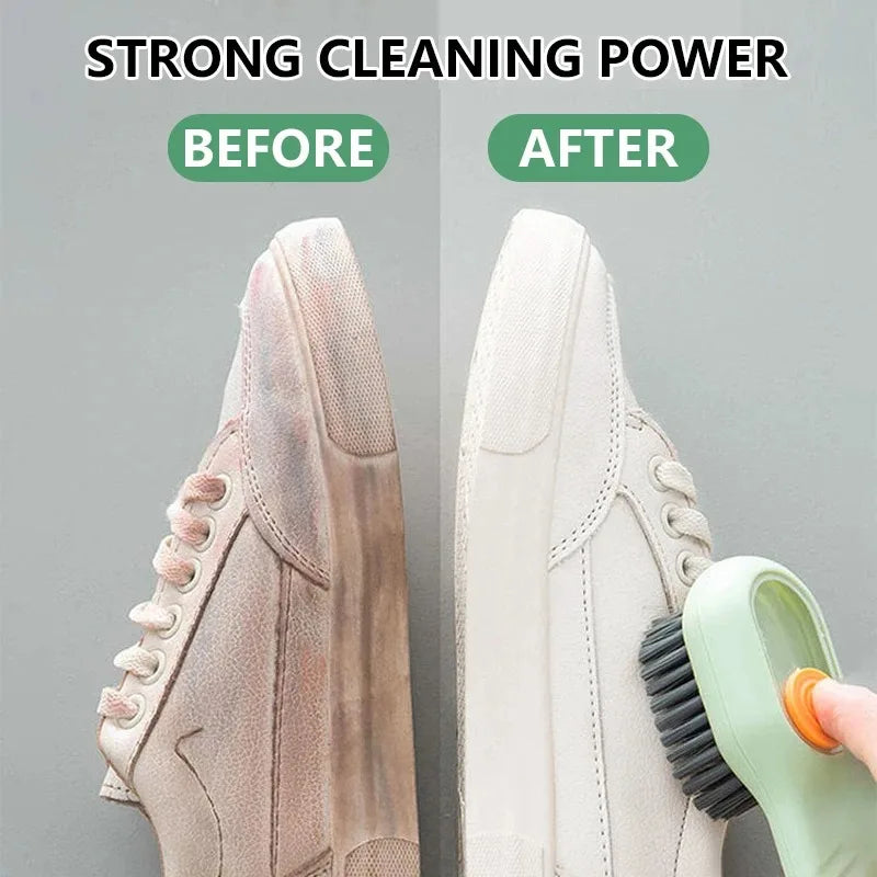 1/2Pcs Multifunctional Soft Bristle Cleaning Brush for Shoes and Clothes Liquid Applicator Scrubber Household Shoe Cleaner