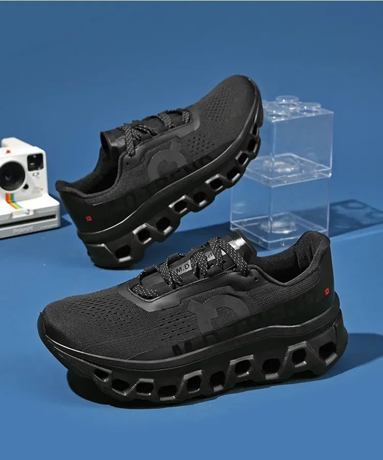 Men's Breathable Mesh Casual Sneakers – Lightweight Lace-Up Walking and Running Shoes