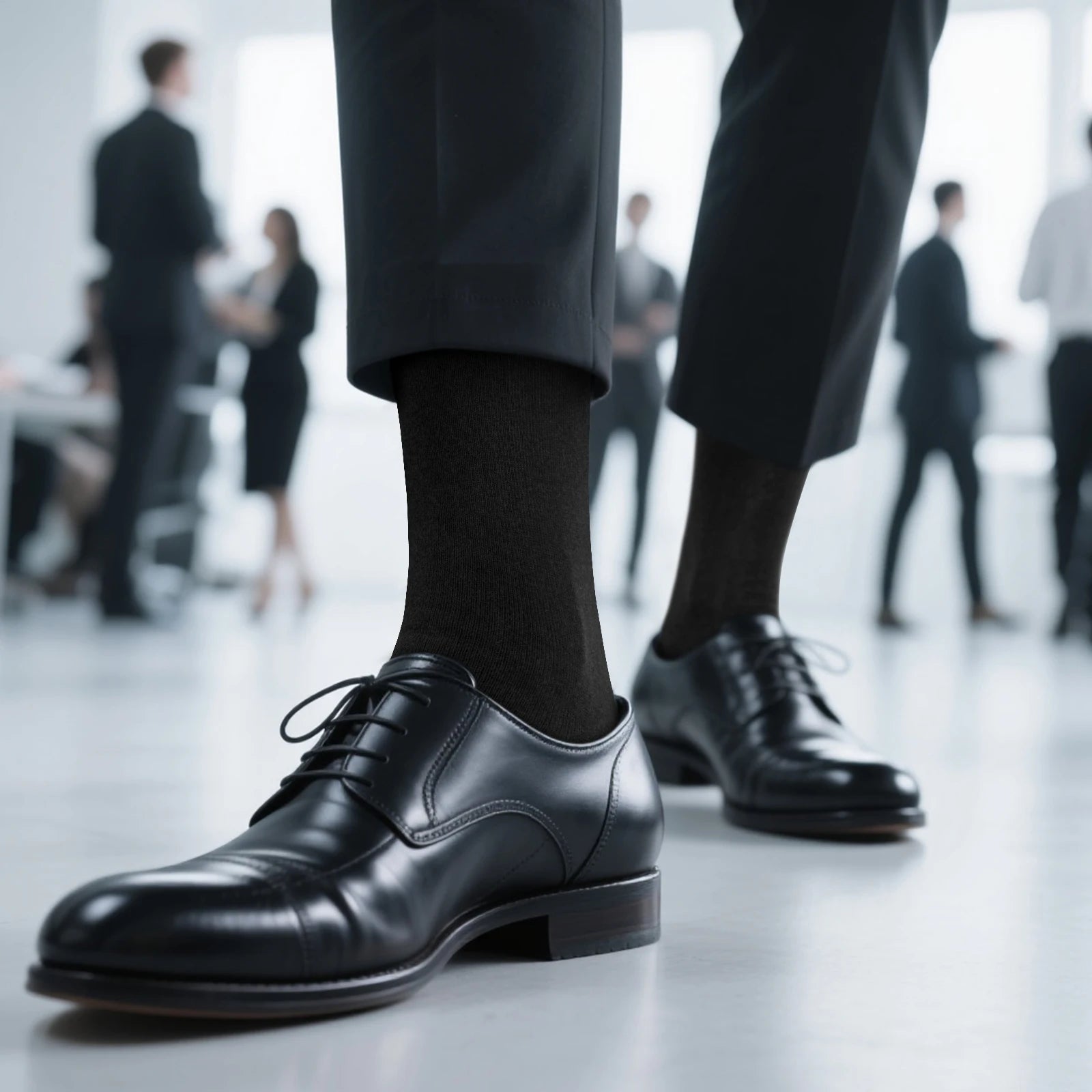 Men's Thin Cotton Dress Socks – Lightweight Formal & Casual Office Socks, 5-Pack (EU 37–46)