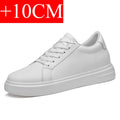 Men's Height-Increasing Elevator Sneakers – Leather Sport Shoes with 6–10 cm Hidden Insole