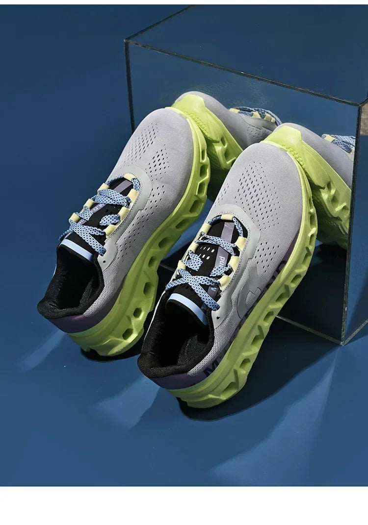 Men's Breathable Mesh Casual Sneakers – Lightweight Lace-Up Walking and Running Shoes