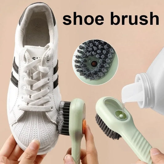 1/2Pcs Multifunctional Soft Bristle Cleaning Brush for Shoes and Clothes Liquid Applicator Scrubber Household Shoe Cleaner