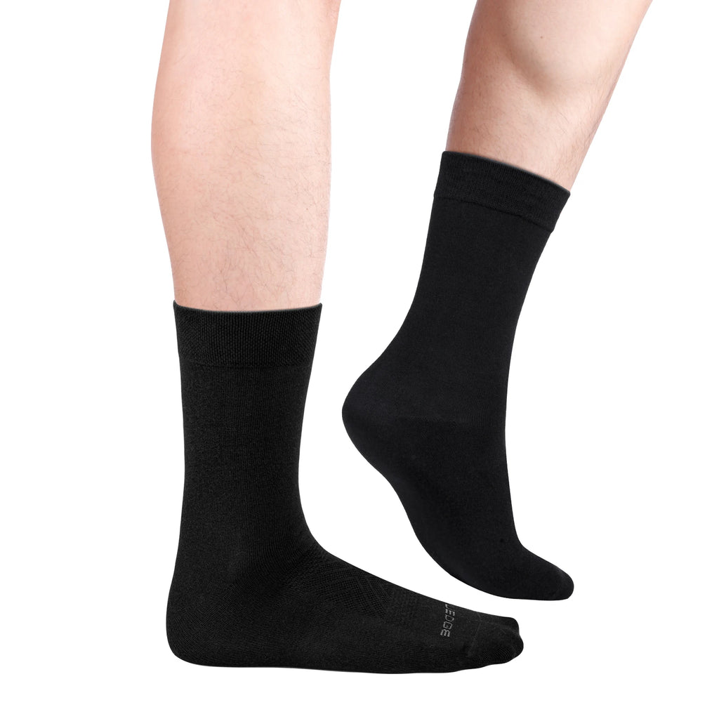 Men's Thin Cotton Dress Socks – Lightweight Formal & Casual Office Socks, 5-Pack (EU 37–46)