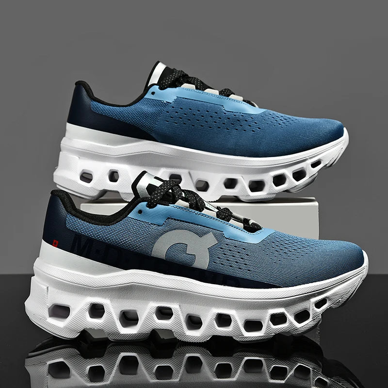 Men's Breathable Mesh Casual Sneakers – Lightweight Lace-Up Walking and Running Shoes