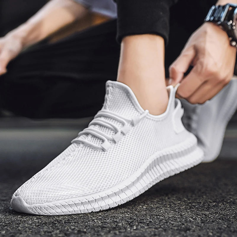Breathable Platform Running Sneakers for Men – Lightweight Flexible Anti-Slip Casual Shoes