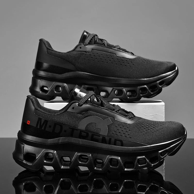 Men's Breathable Mesh Casual Sneakers – Lightweight Lace-Up Walking and Running Shoes